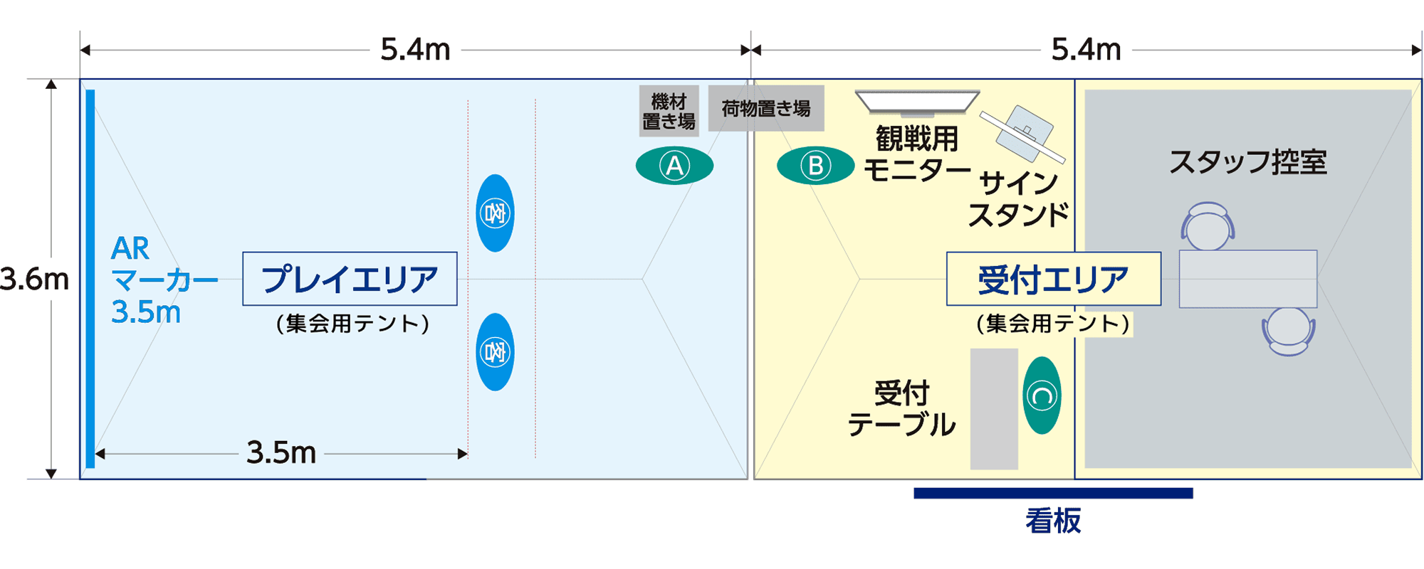 HADO light 屋外実施レイアウト例